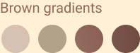 Brown gradients used for the icons