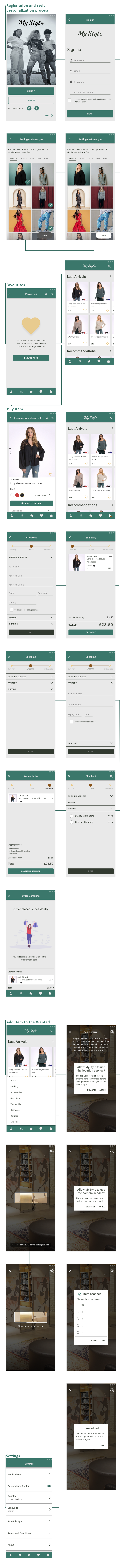 Fixes applied to the screens after testing